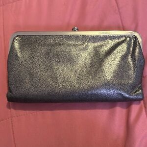 Hobo silver metallic wallet